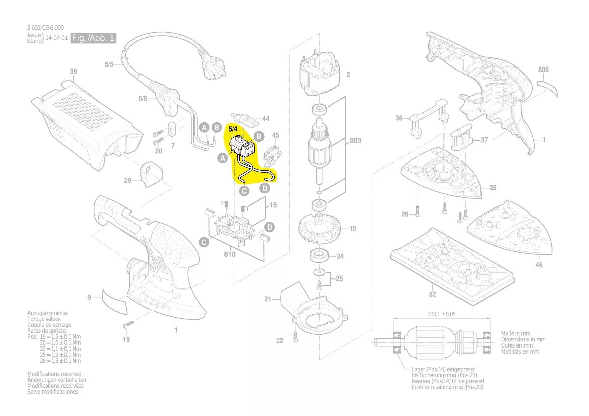 Interrupteur PSM 200 AES, PEX 300 AE, PEX 400 AE